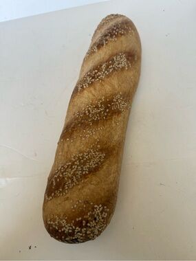 Vintage Pier One Fake Bread French Loaf Baguette Sesame Seeds Prop Staging